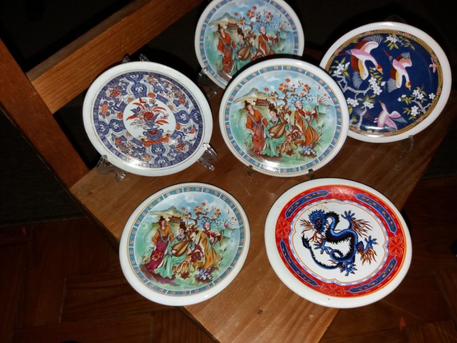 6 pratinhos de coleção Japoneses
