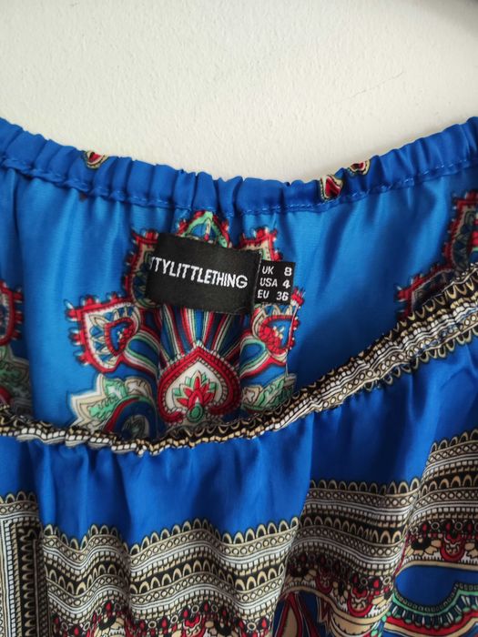 Kombinezon w stylu boho Prettylittlething S Ala Satyna