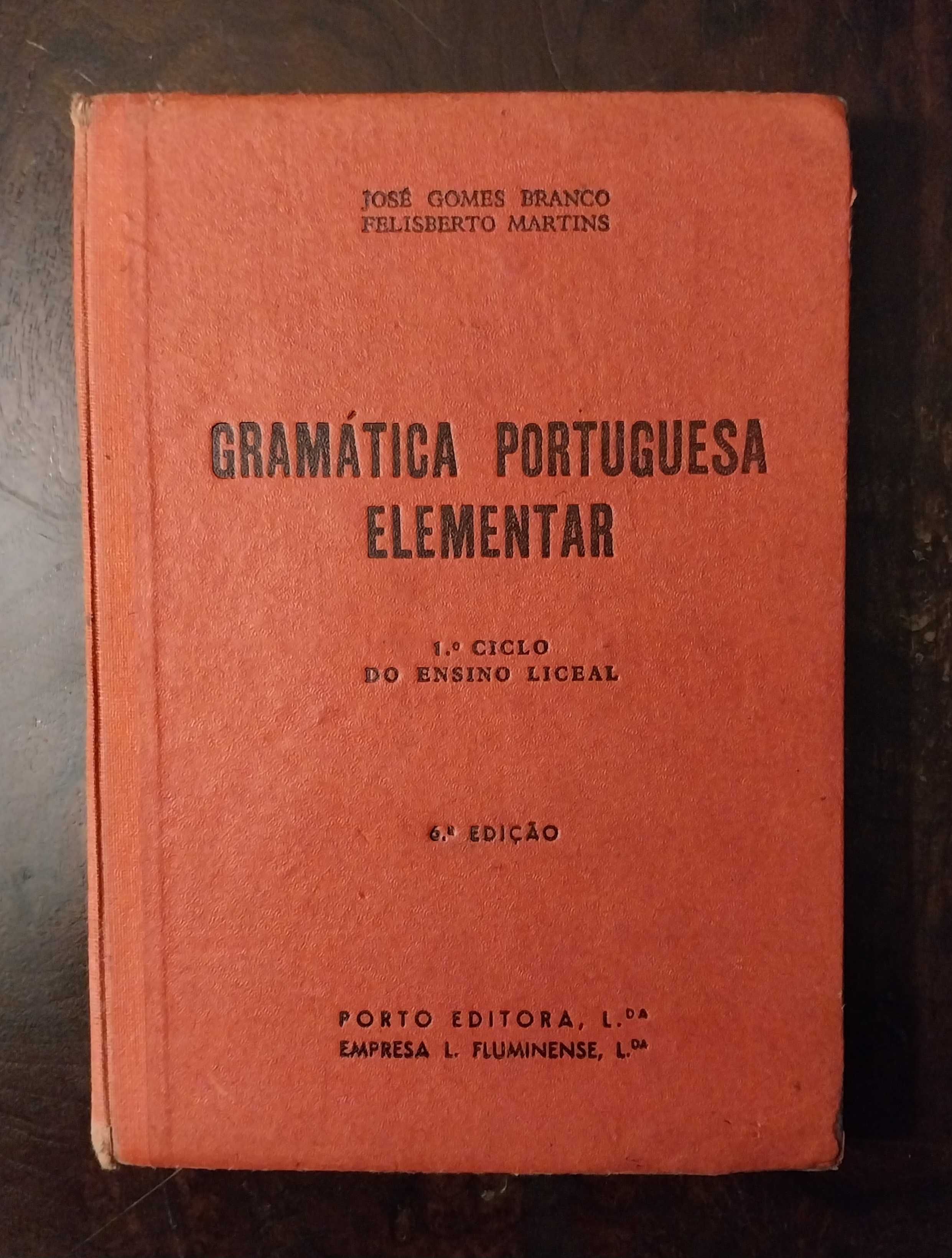 Gramática Portuguesa Elementar - Livro antigo