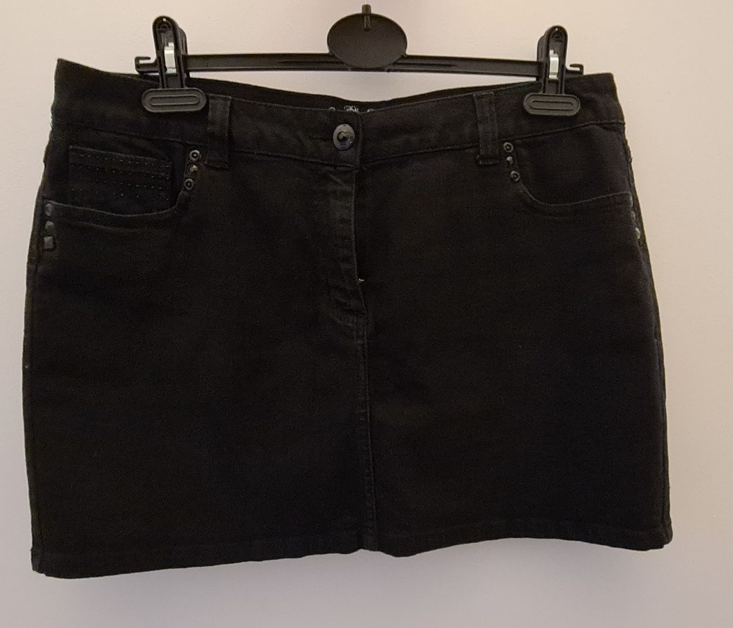 Spódnica czarny jeans rozmiar 42
