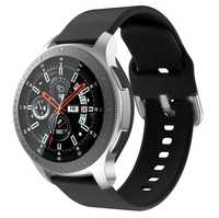 Silikonowy pasek smartwatch zegarek 22mm czarny uniwersalny