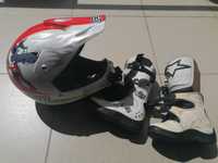 Conjunto Capacete AGV + Botas Apline Stars Junior