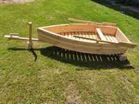 Drewniana łódka, wysyłka GRATIS - donica, ozdoba, galanteria ogrodowa
