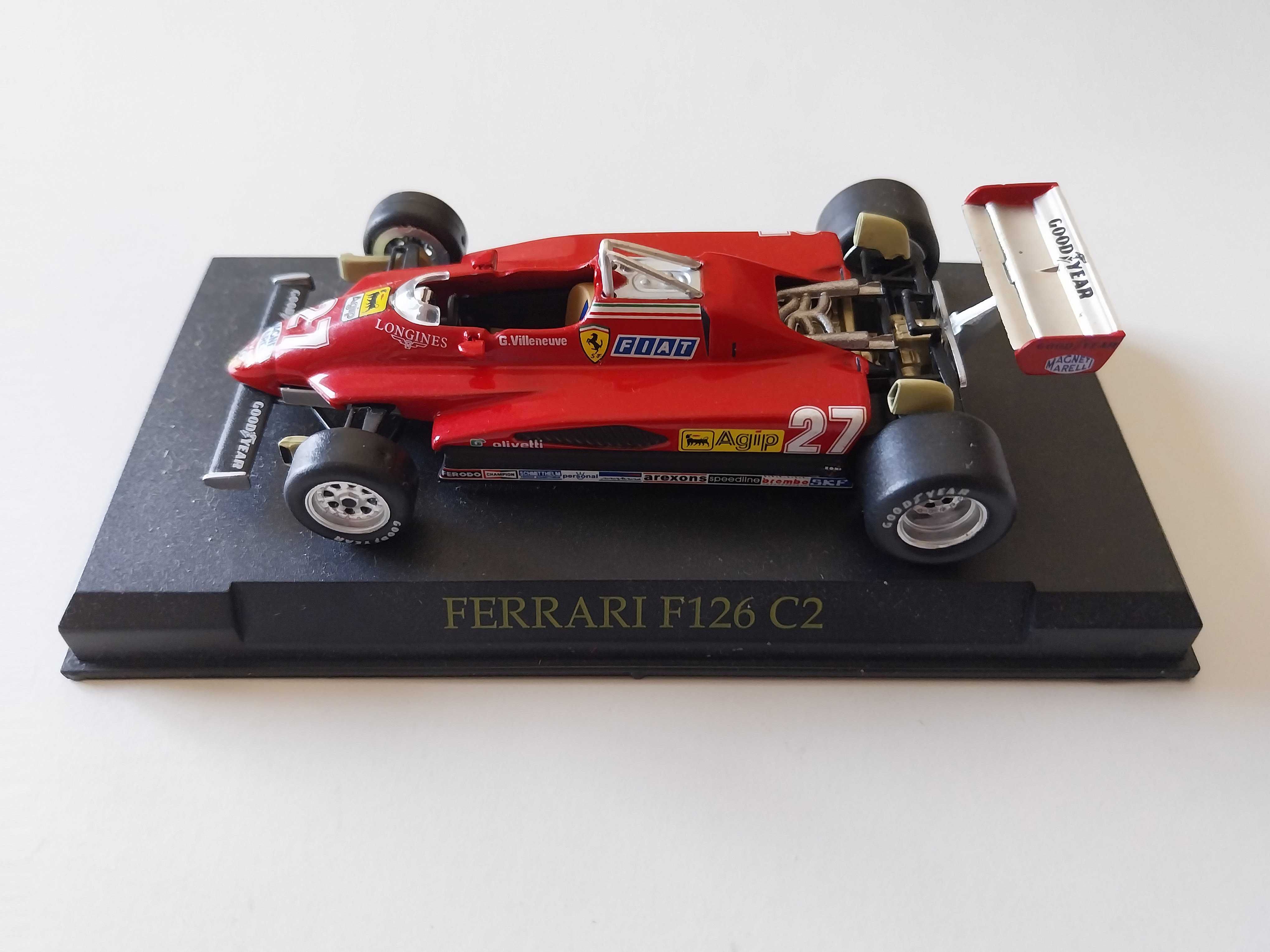 miniatura 1/43 FERRARI F126-C2 Gilles Villeneuve | edição Altaya