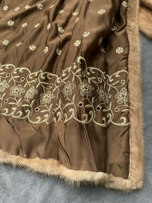 Długie futro z norek