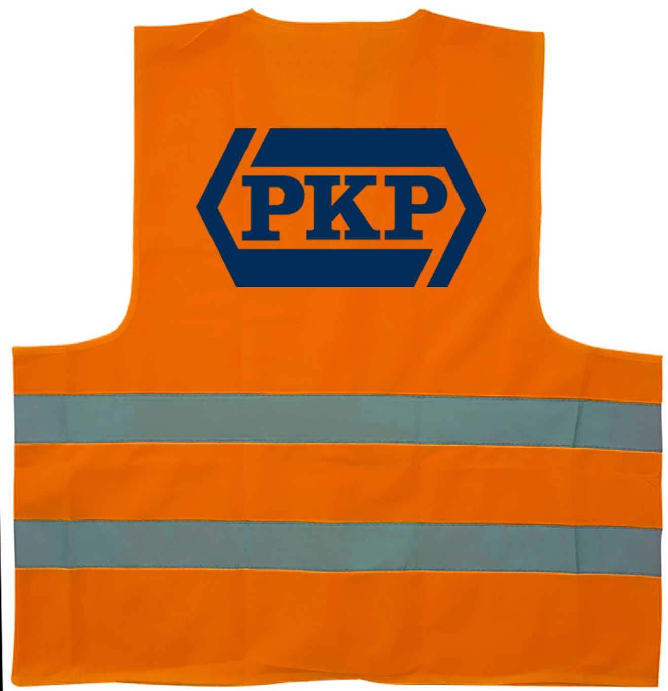 kamizelka odblaskowa z nadrukiem PKP Polskie Koleje Państwowe