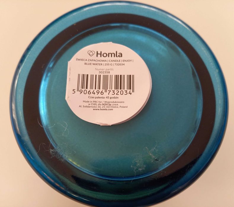Świeca zapachowa ENJOY Blue Water 255 g, nowa