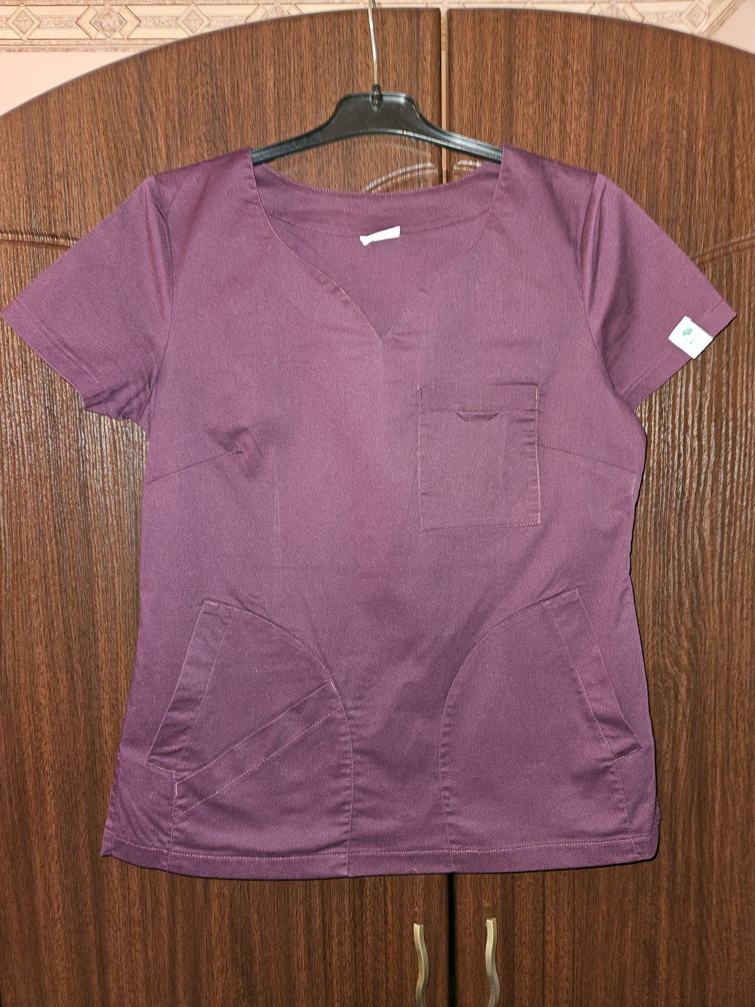 Fioletowa bluzka medyczna scrubs S