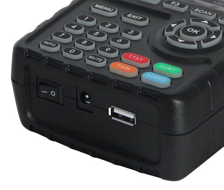 Localizador de satélite portátil compatível com DVB-S/S2 e MPEG-2/4 H.