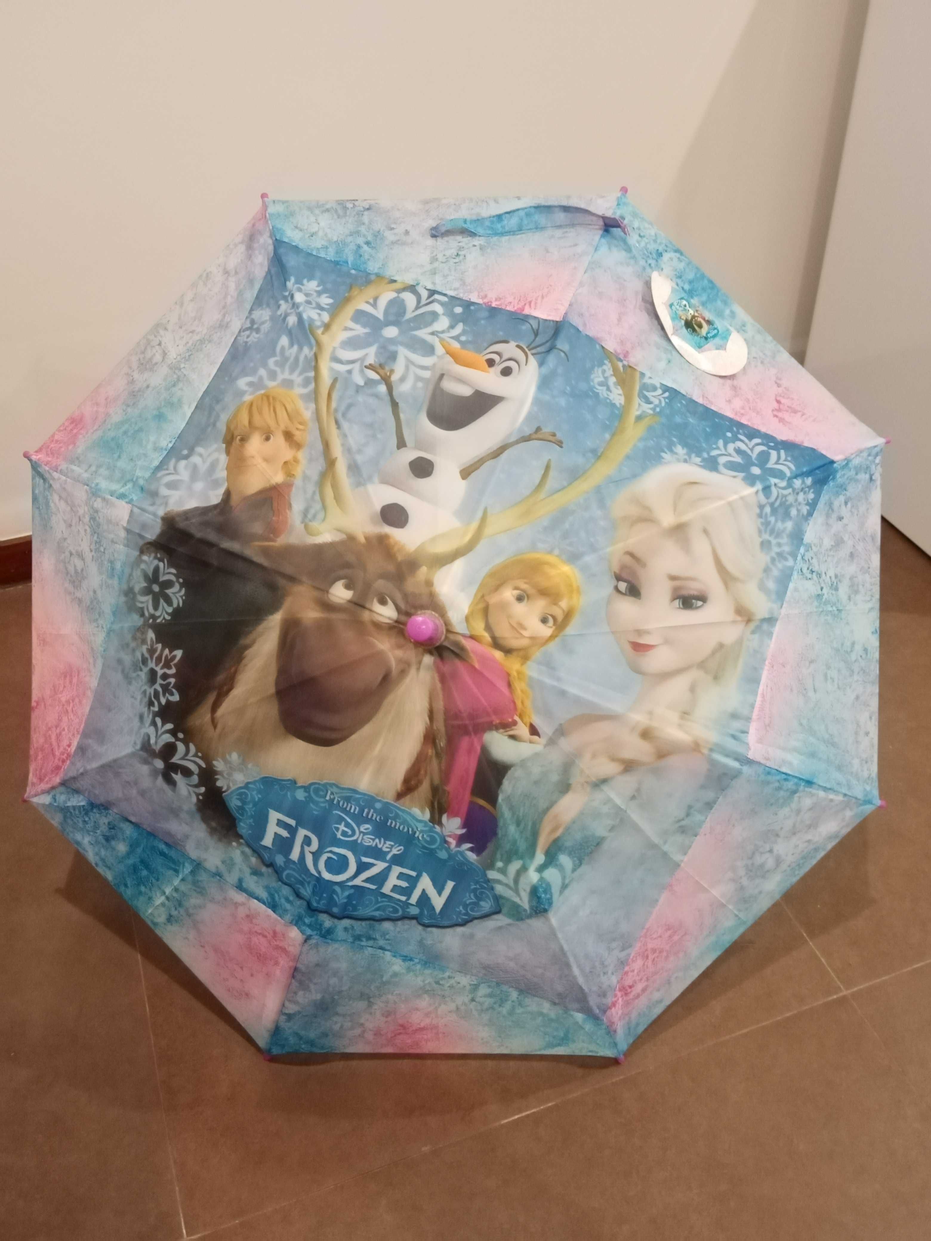 Guarda Chuva e Garrafa de Água da Frozen - NOVOS!