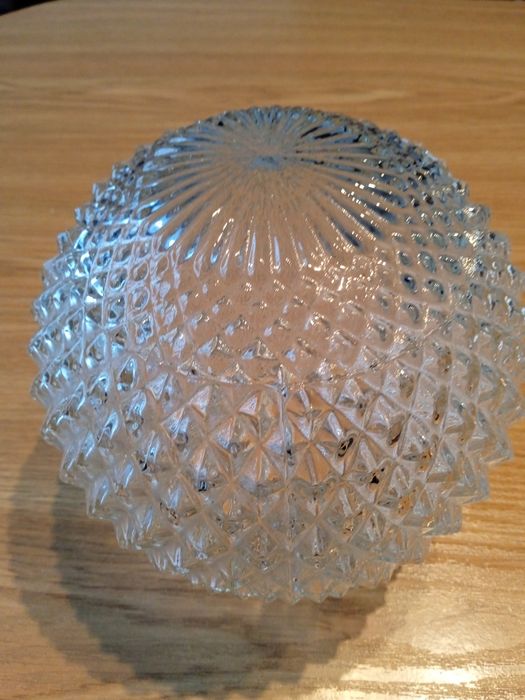 Klosz do lampy PRL, szkło grube