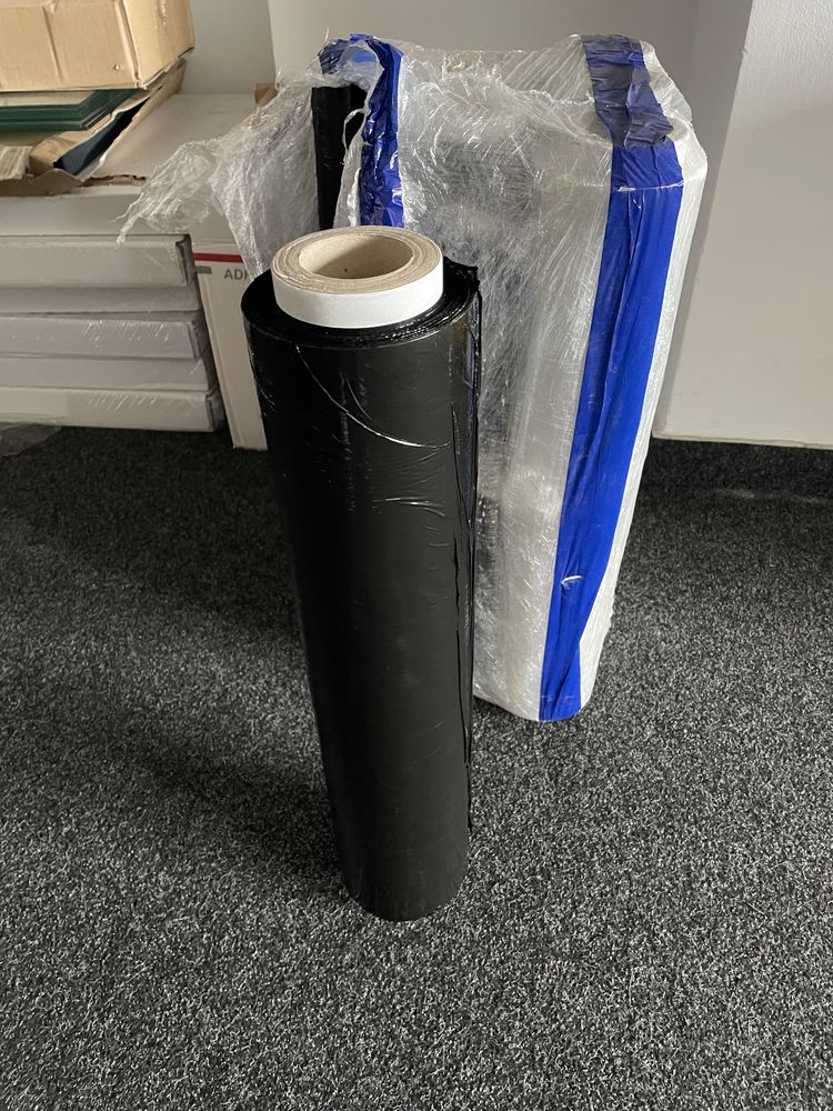 Folia stretch czarna i przezroczysta NOWA 3KG