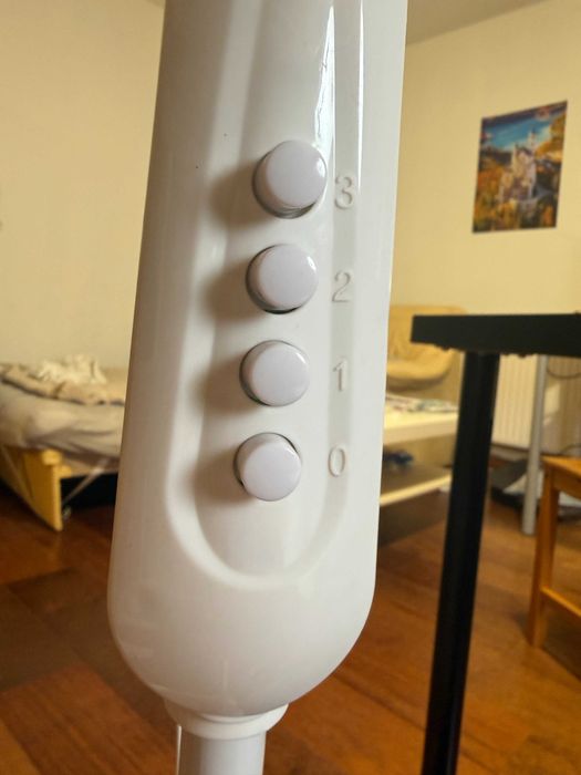 Wentylator podłogowy wiatrak stojący cichy 3 łopatki biały 45w qilive