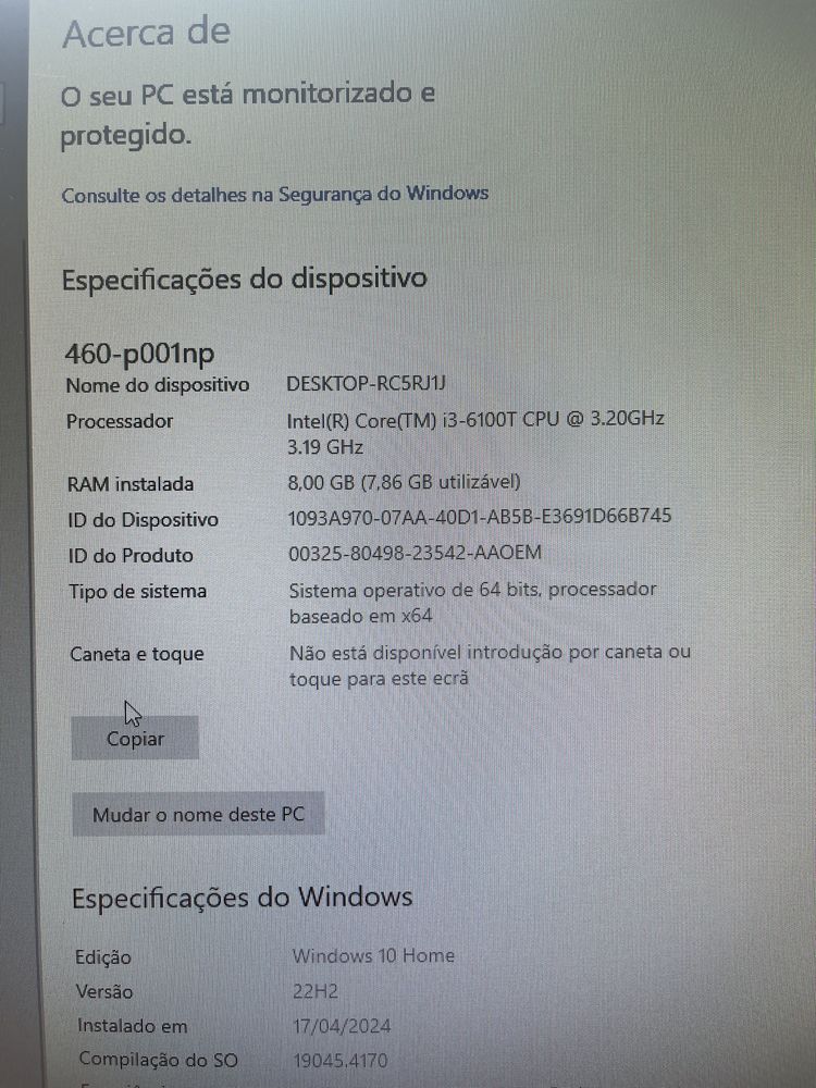 Computador Desktop escritorio