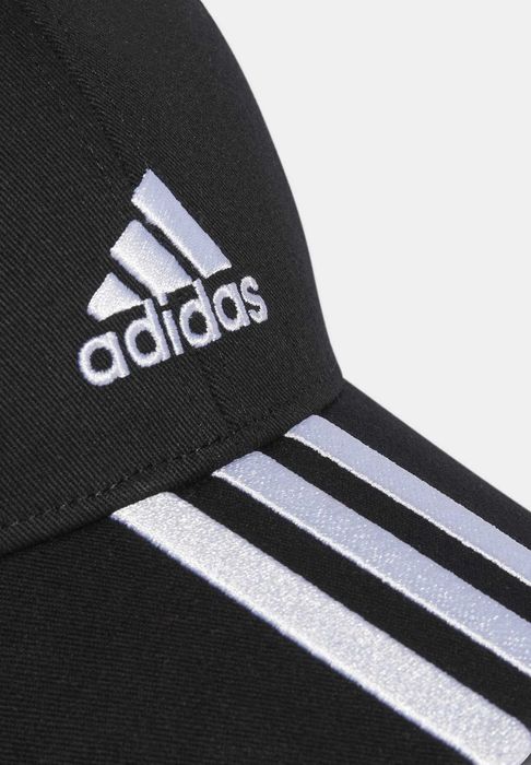 Adidas, Czapka z daszkiem, 3-Stripes Cotton Twill, czarna ORYGINALNA