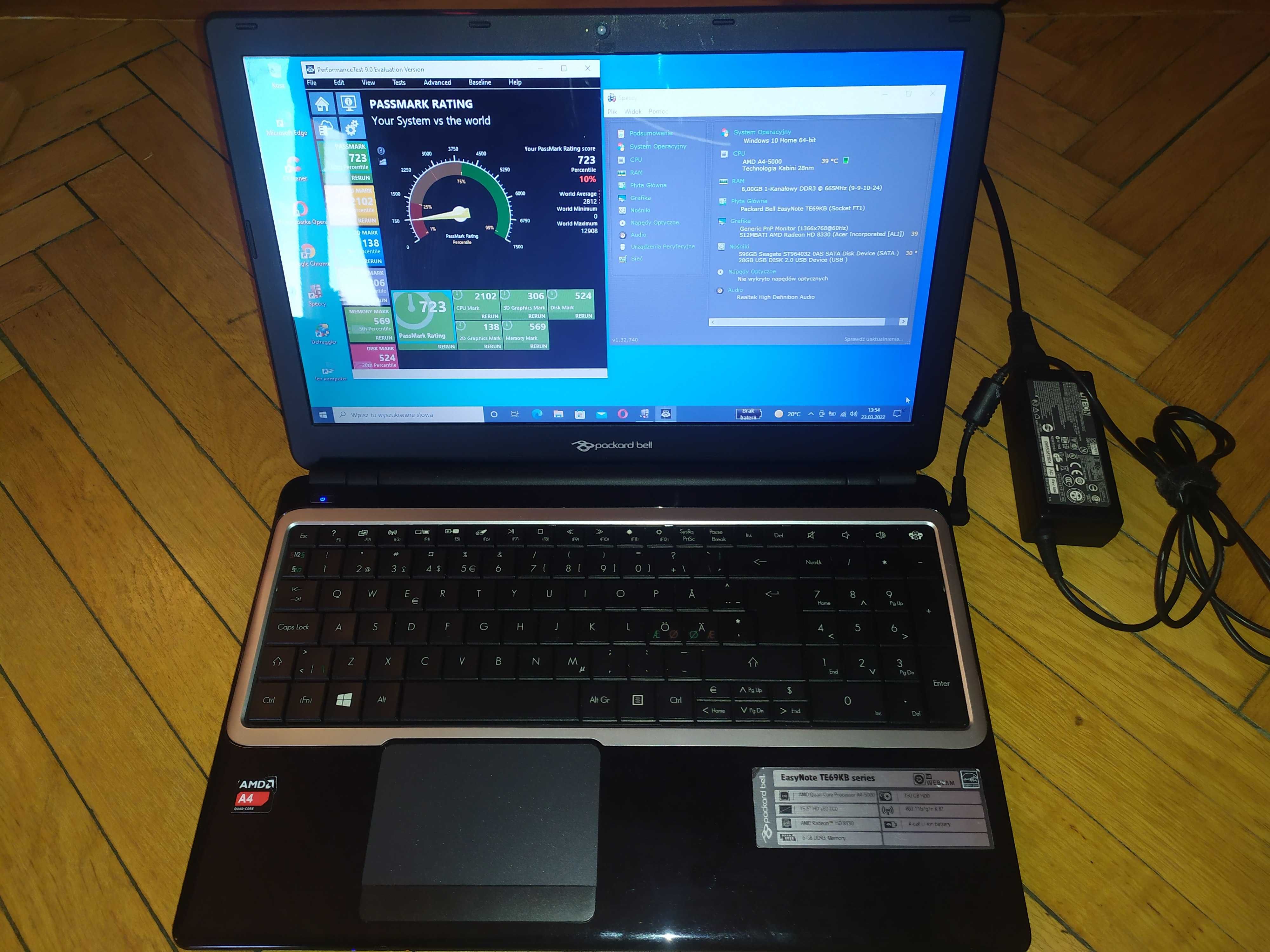 Laptop 15 Acer Packard Bell EasyNote TE69KB AMD 4x WIN10 HDMI SSD slim