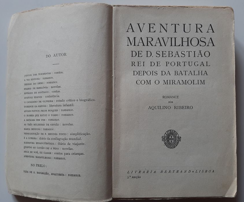 Aquilino Ribeiro: Aventura Maravilhosa de D. Sebastião Rei de Portugal