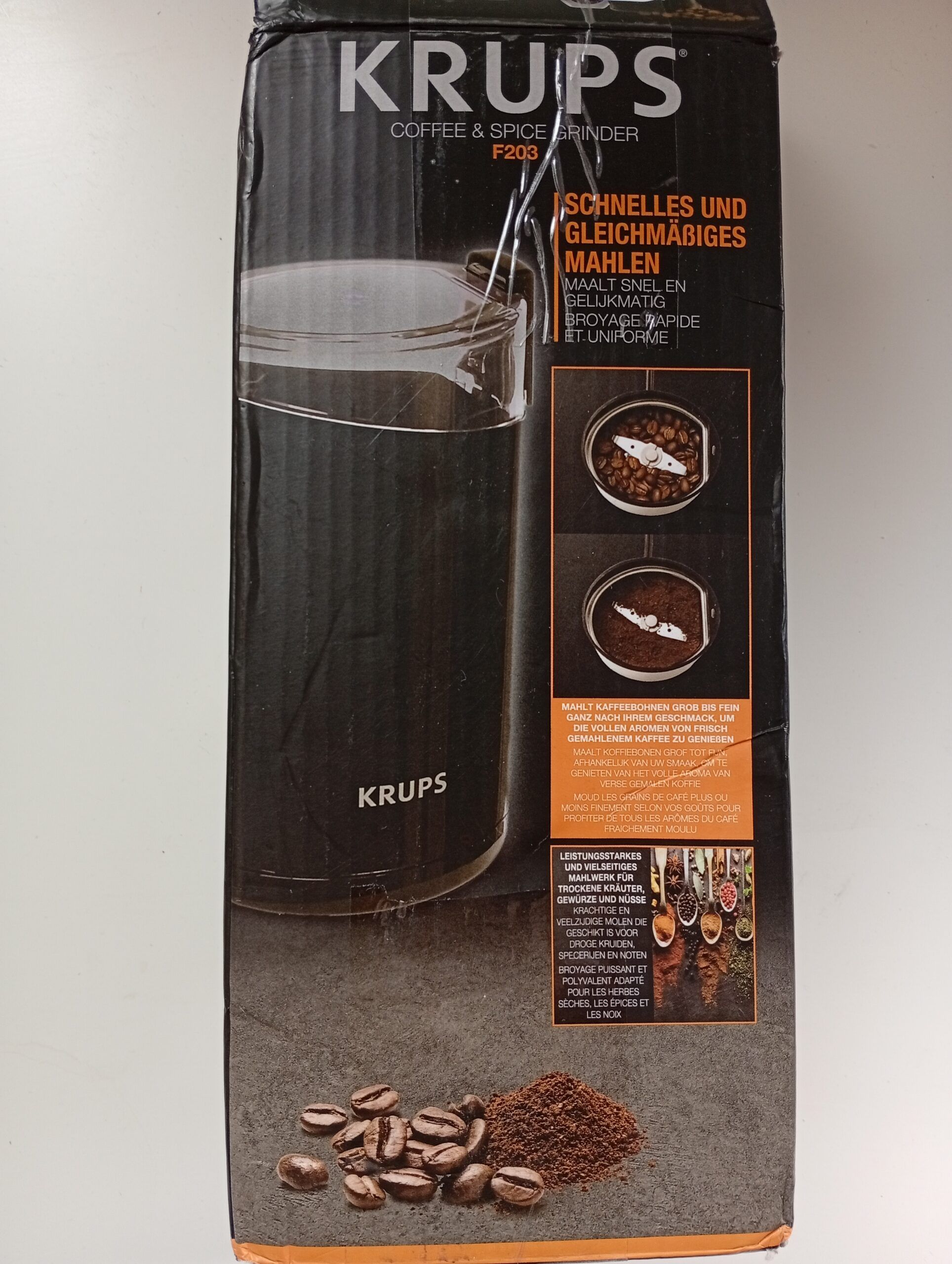 Krups F20342 Młynek do kawy i przypraw w jednym, pojemność 75 g