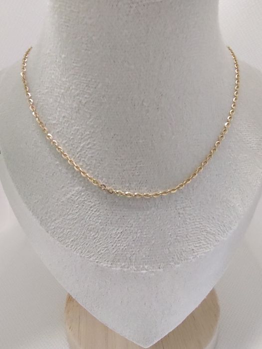 Subtelny złoty łańcuszek splot ankier PR 585