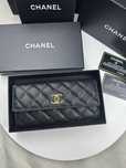 Długi portfel Chanel Caviar Cow Leather Black Długi portfel Chanel