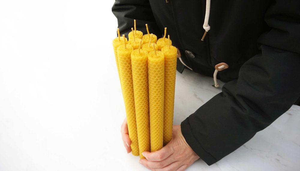 Воскові свічки 10шт, натуральные свечи, свічки, свечи оптом