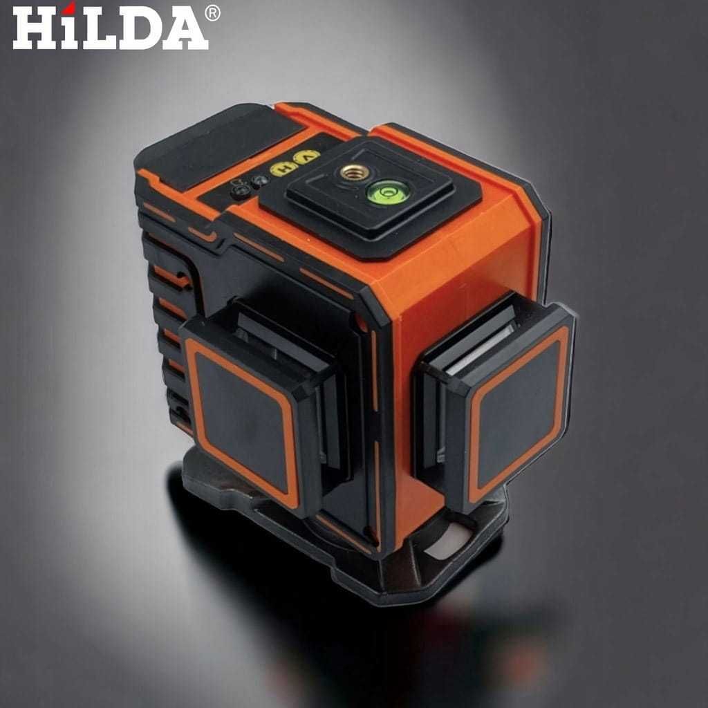 Nowa Poziomica Laserowa 3D Hilda 12 linii Laser Samopoziomujący
