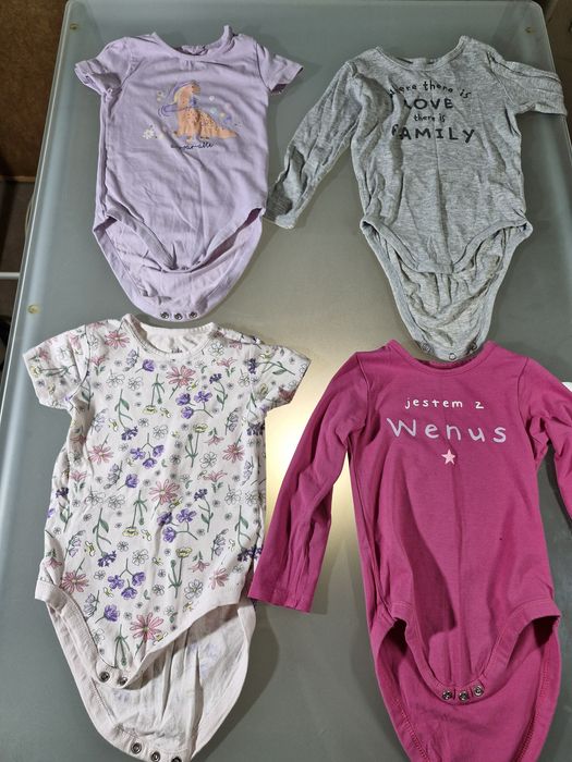 Super Zestaw Tylko Markowe Body Dziecięce 80-86 Jak Nowe H&M 4 szt.