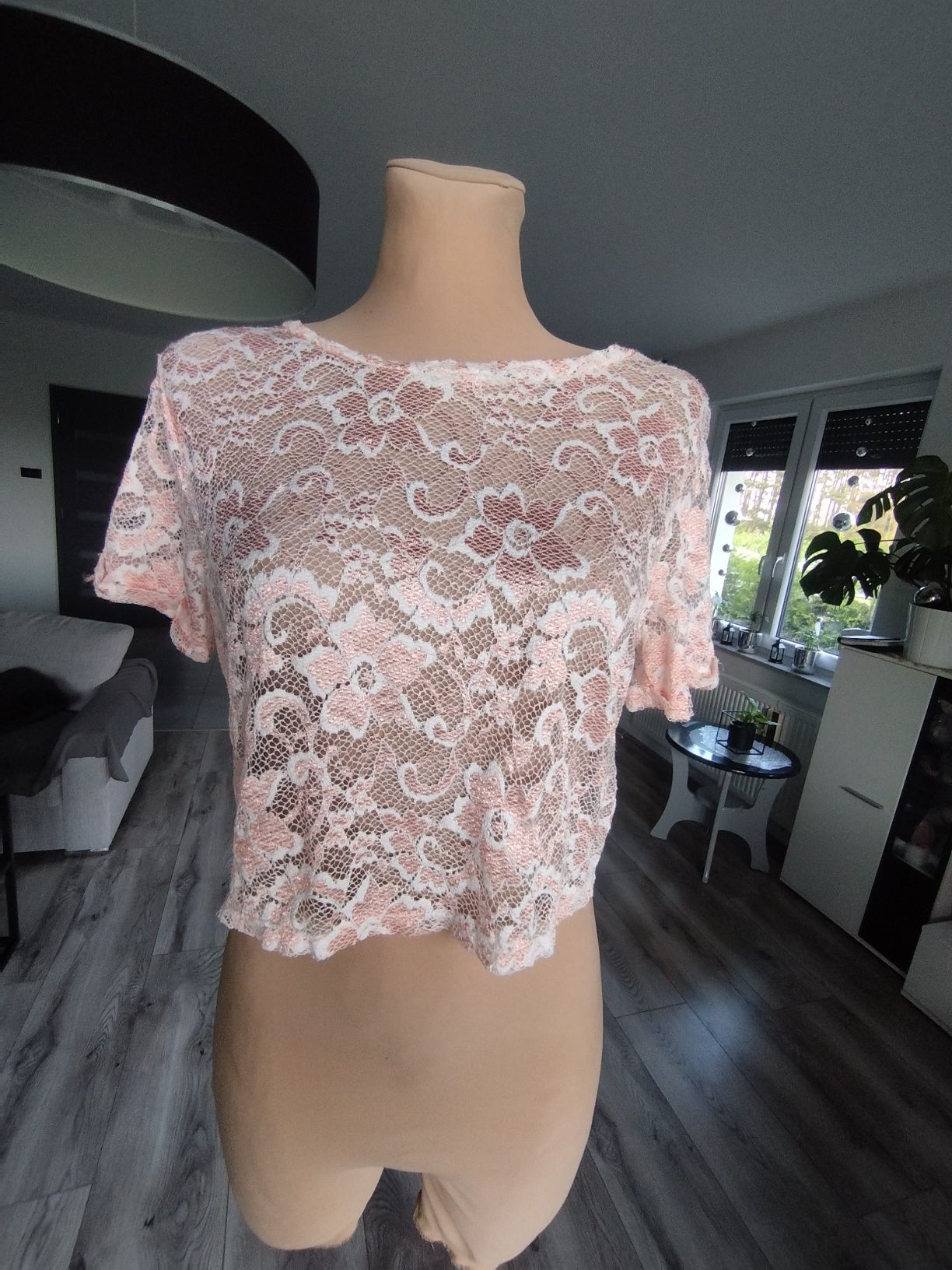 Koronkowa bluzka Crop top na 15 latkę 170