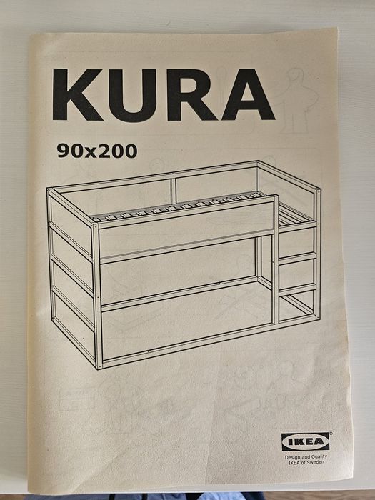 Cama reversível KURA da IKEA, 90x200 cm