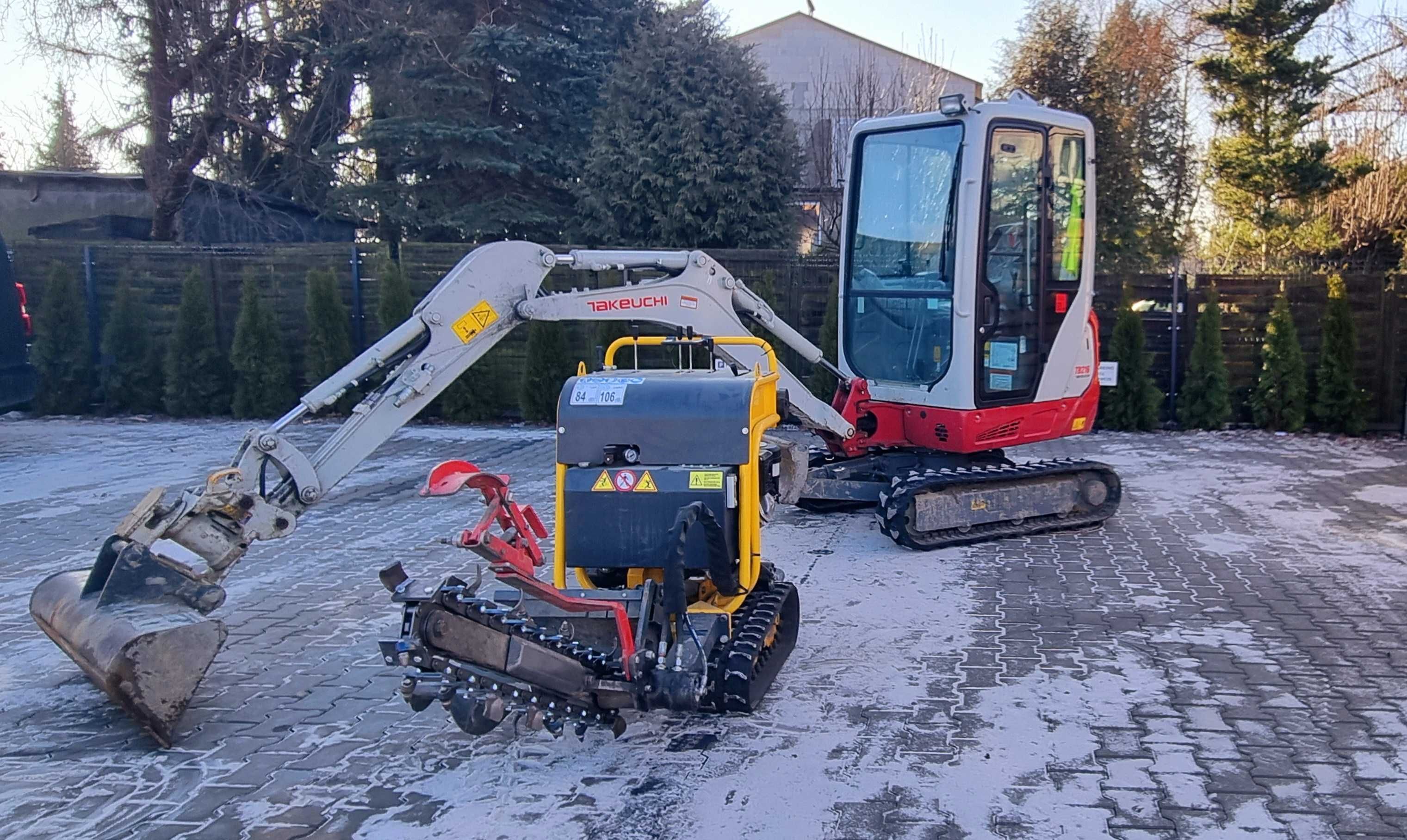 Usługi koparkowe,w tym koparki łańcuchowe i mini-koparki