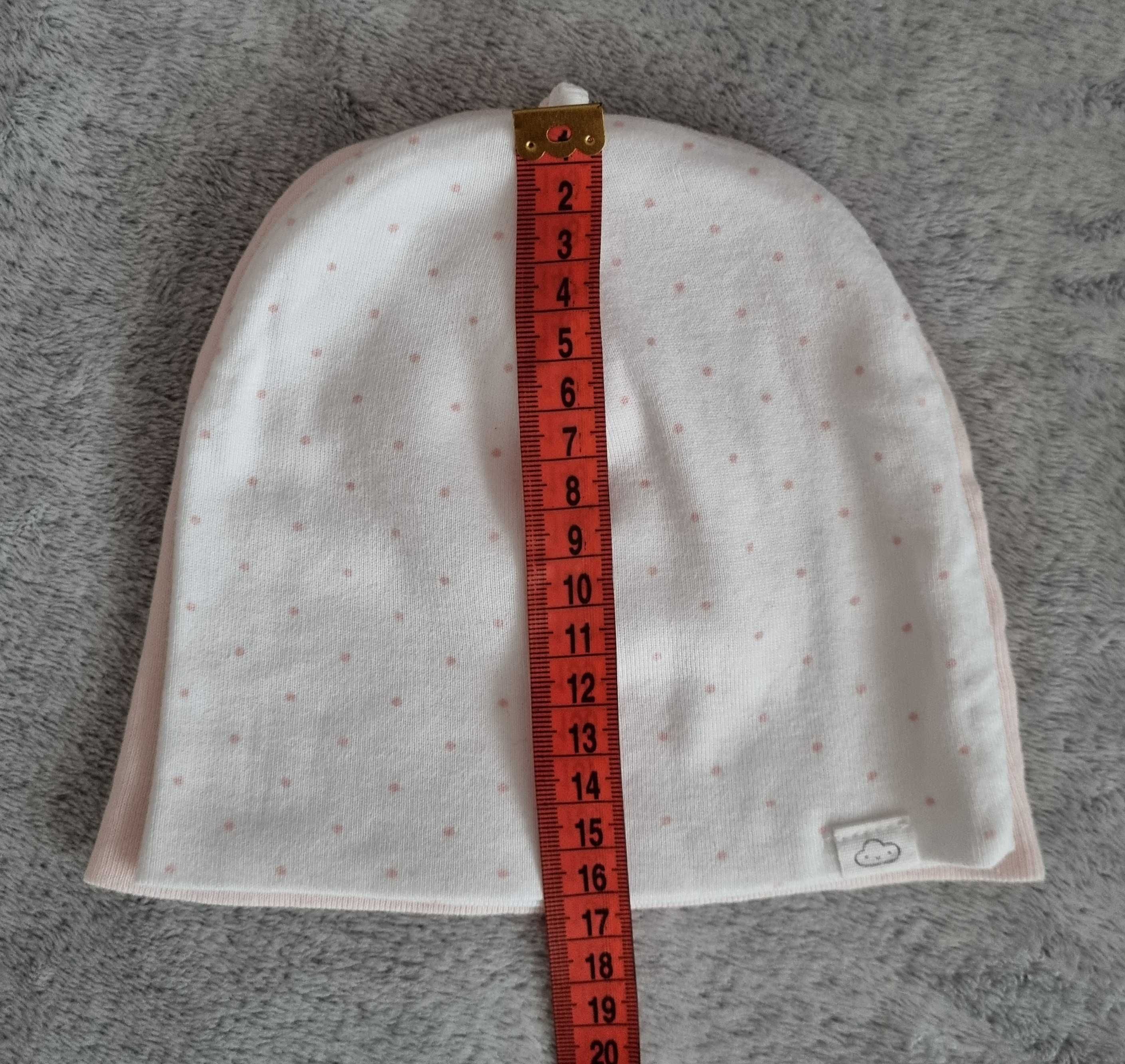 Bawełniane czapeczky H&M 2-Pak dla dziewczynki rozmiar 68 4-6 mies
