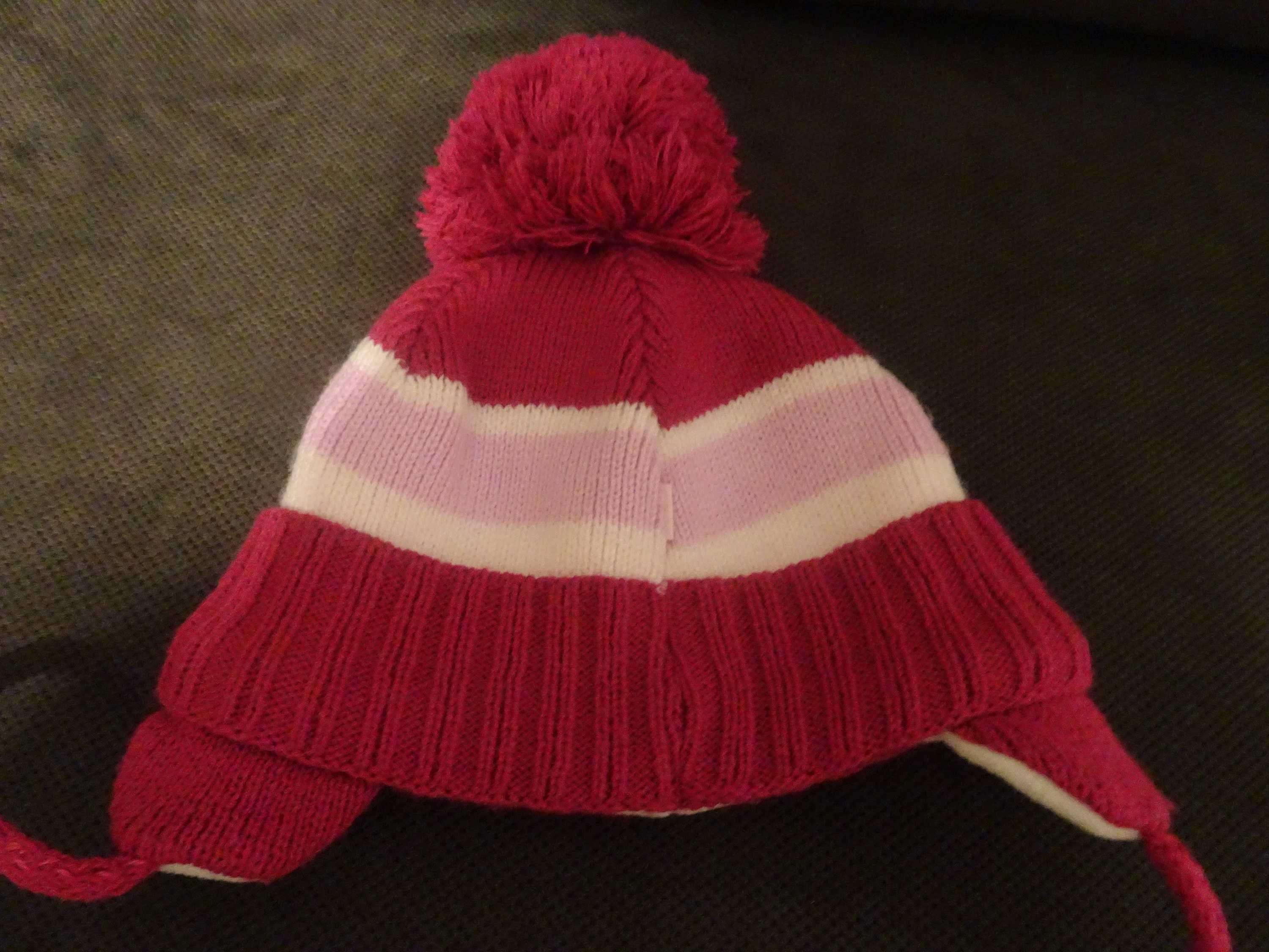 zimowa czapka + szalik dla dziewczynki