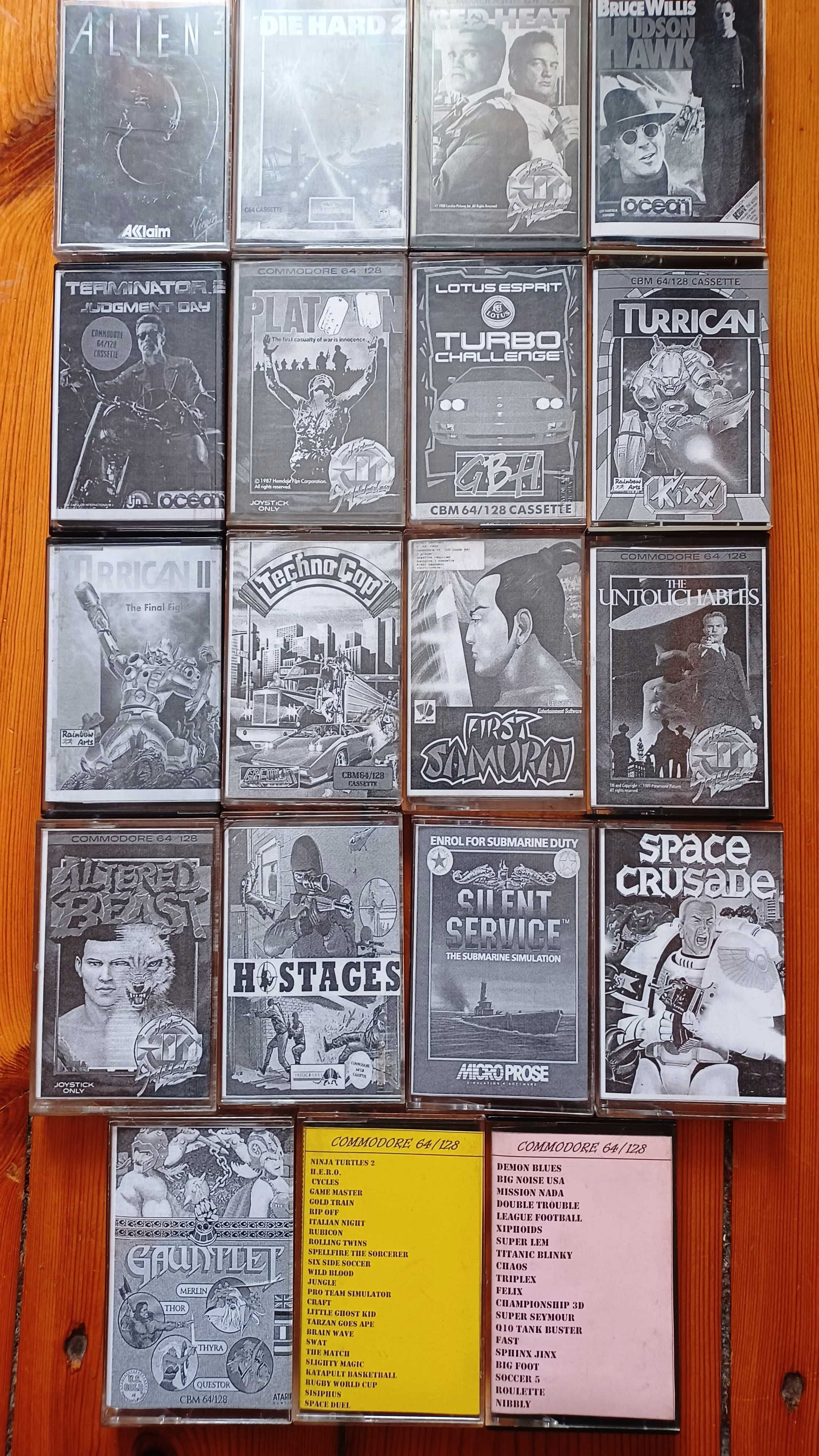 C64 Kasety do Commodore 64 - zestaw 72 sztuk, testowane