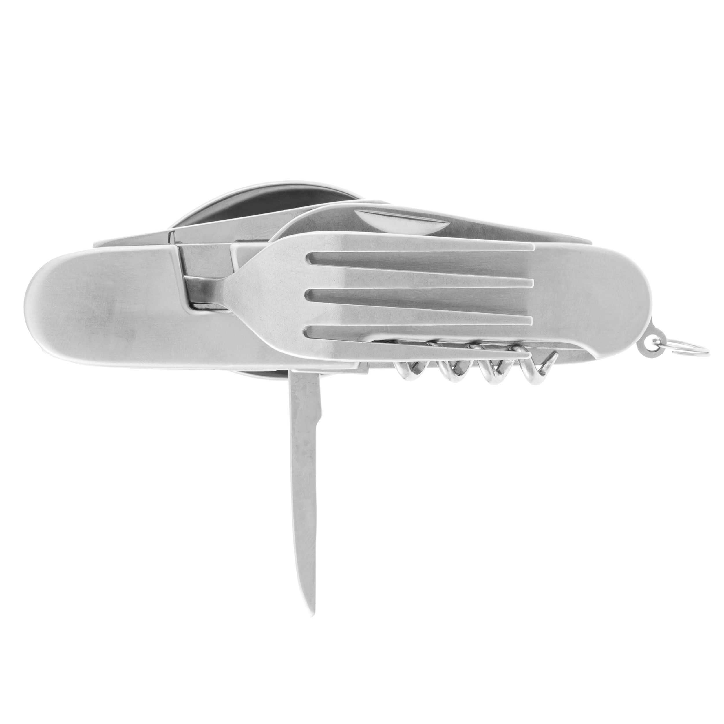 NOWY ⇒ Niezbędnik turystyczny nóż widelec łyżka stal multitool sztućce