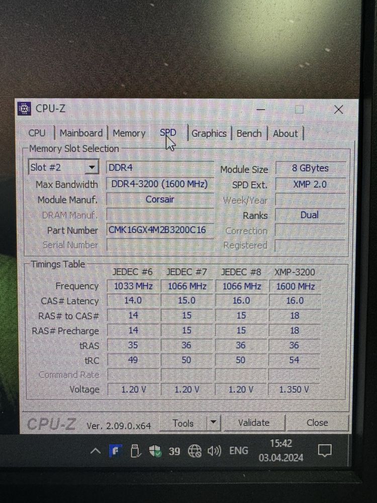 ОЗУ Corsair DDR4 16gb 3200mhz Vengeance (Две планки по 8гб)