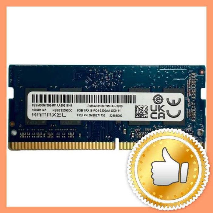 Оперативна пам'ять Ramaxel 16Gb DDR4-3200 (2 шт.x8Gb) RMSA3310MF96HAF