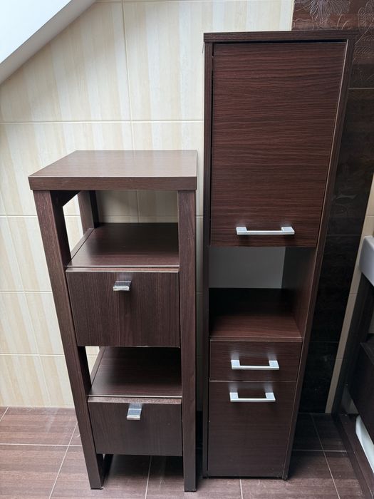 Meble do łazienki wenge półka szafka słupek