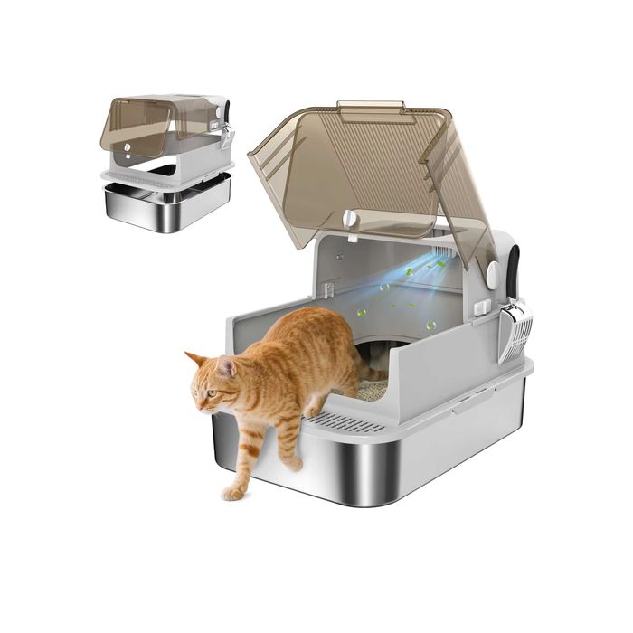 Duża stalowa kuweta XXL dla dużych kotów do 12 kg NOWA !!