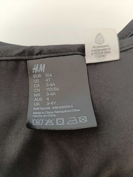 NOWY H&M strój karnawałowy BATMAN BATMANA przebranie 98/104 339