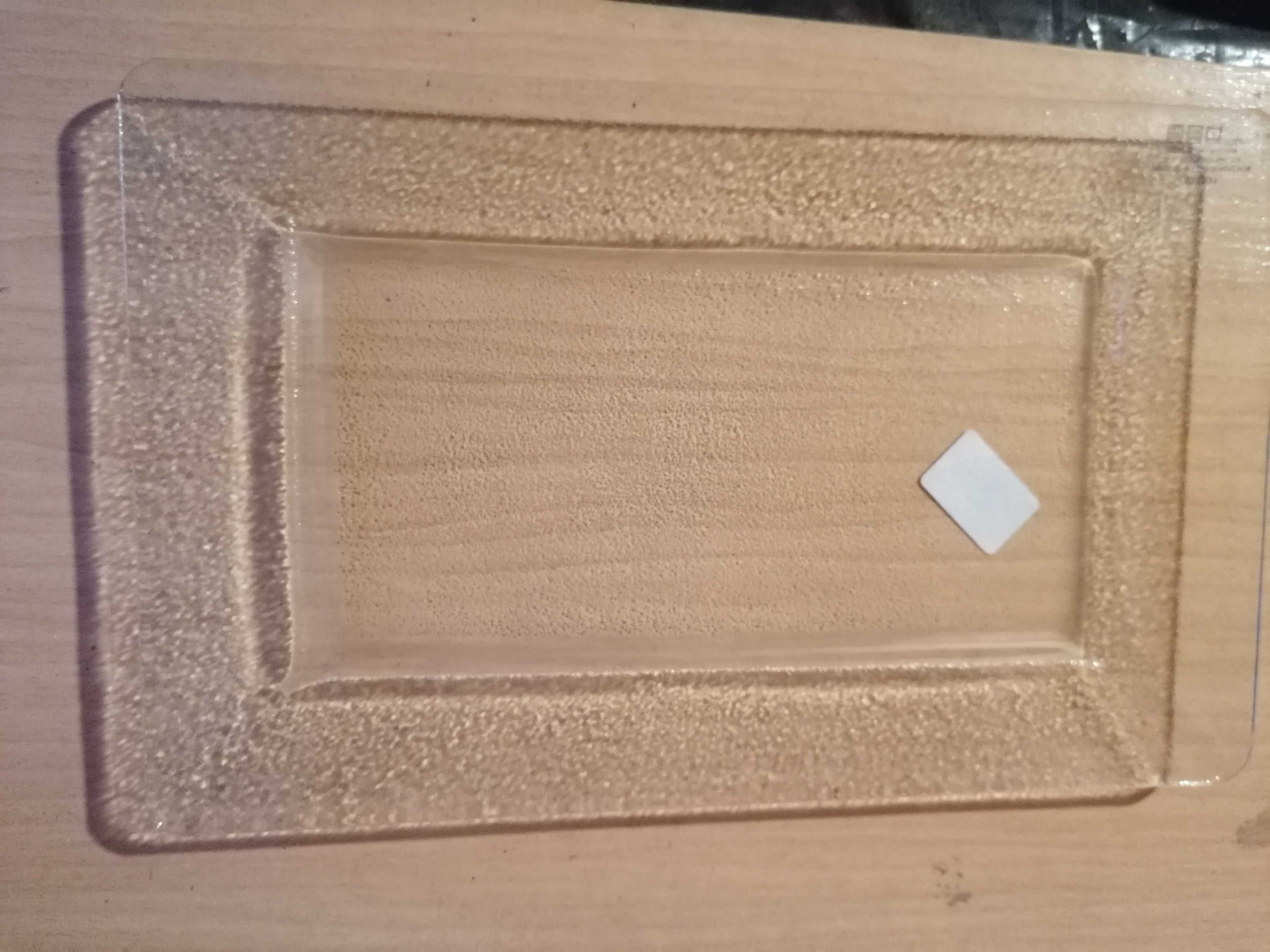Travessa de vidro rectangular