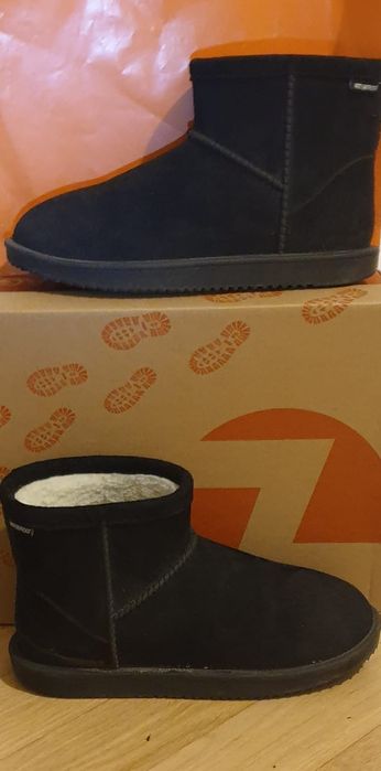 Ciepłe zimowe botki z zamszu - r.39