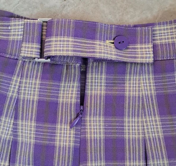 Spódnica FBsister – krata żółto-fioletowa 36