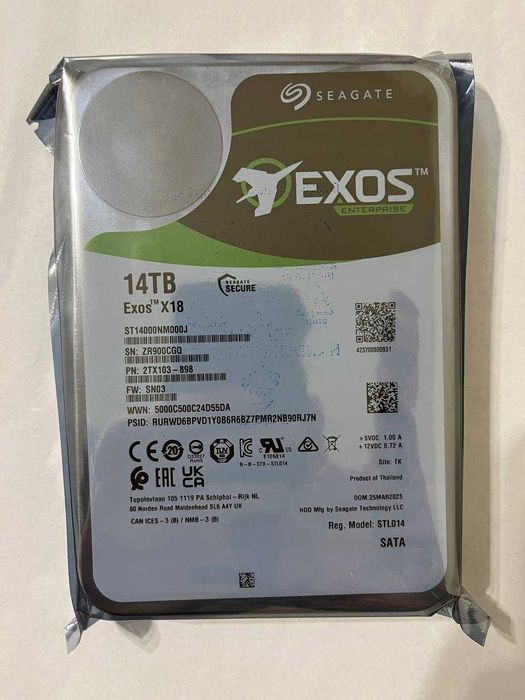Жорсткий диск Seagate Exos 14TB X18 SATA III (ST14000NM000J)