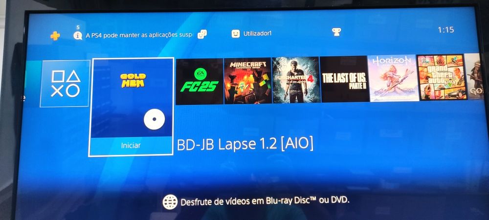 PlayStation 4 Slim CUH-2116B - 1000GB na Versão 11.0