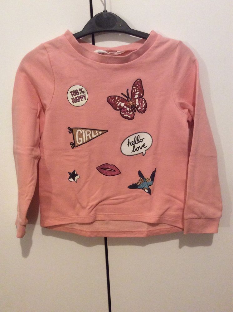 Sweat-shirt H&M rosa com brilhos