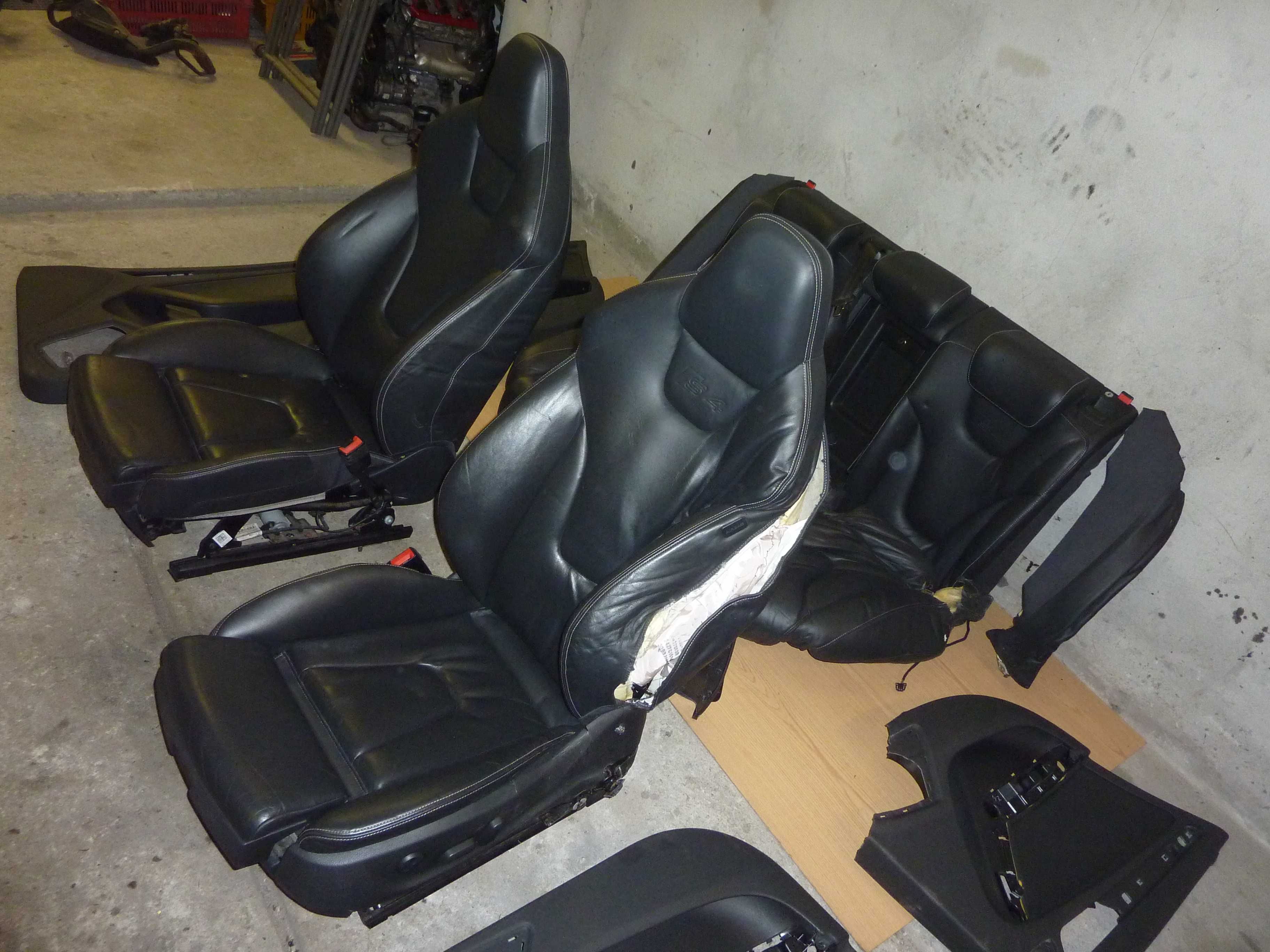 AUDI S4 B8 A4 fotele kanapa NA CZĘŚCI skóra elektryczne grzane RECARO