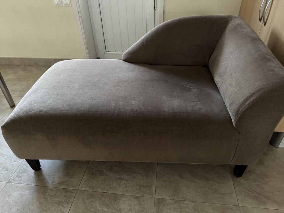 Chaise long - creme com wenge