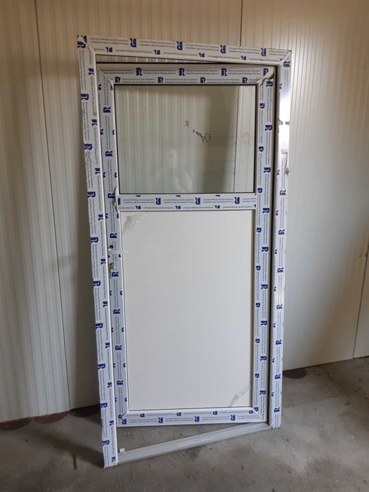 drzwi pcv nowe 100x200 przeszklone ocieplone