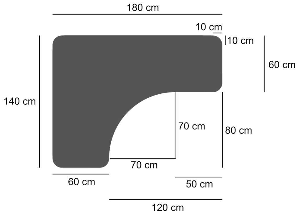 Biurko narożne 180x140cm