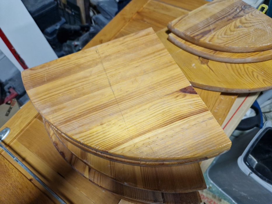 Drewniane półki narożne 10 sztuk